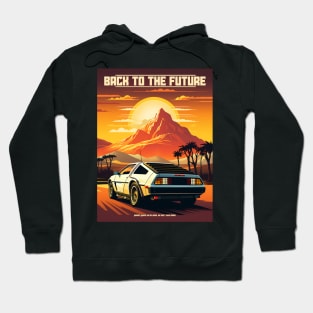 Back to the Future DeLorean poster Hoodie